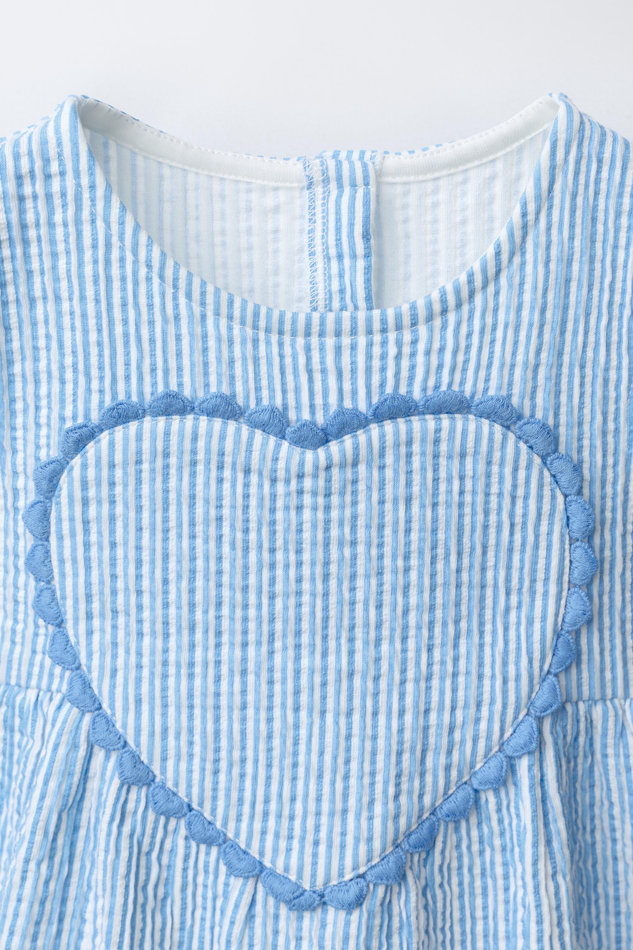 STRIPED HEART PRINT DRESS